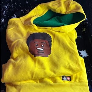 Adidas x Lego Kids Yellow Hoodie with Green Hood